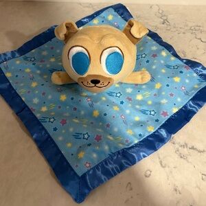 Disney Lovey Plush Security Blanket “Rolly” Pug Puppy Dog Pals Rattle Silk Back